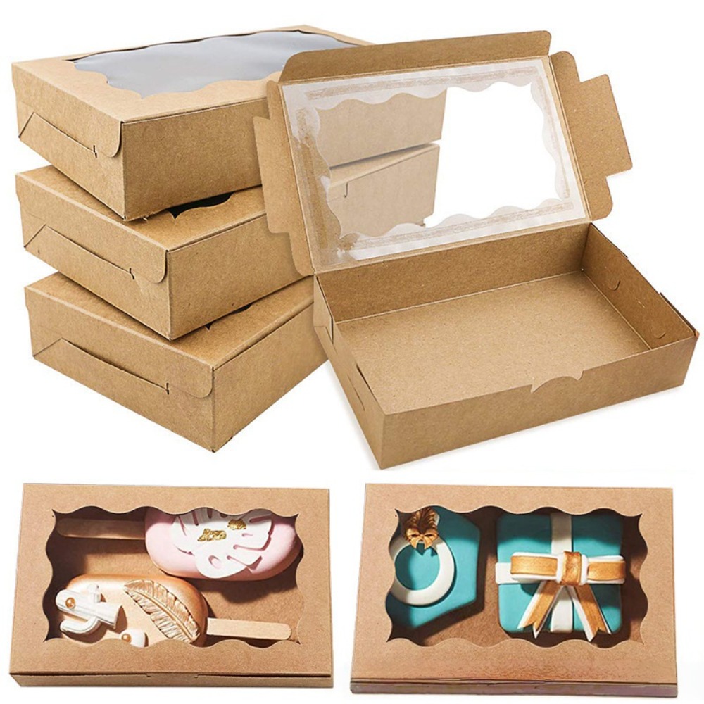 Good Supply Wedding Cake - 10Pcs Kraft Paper Cake Candy Boxes