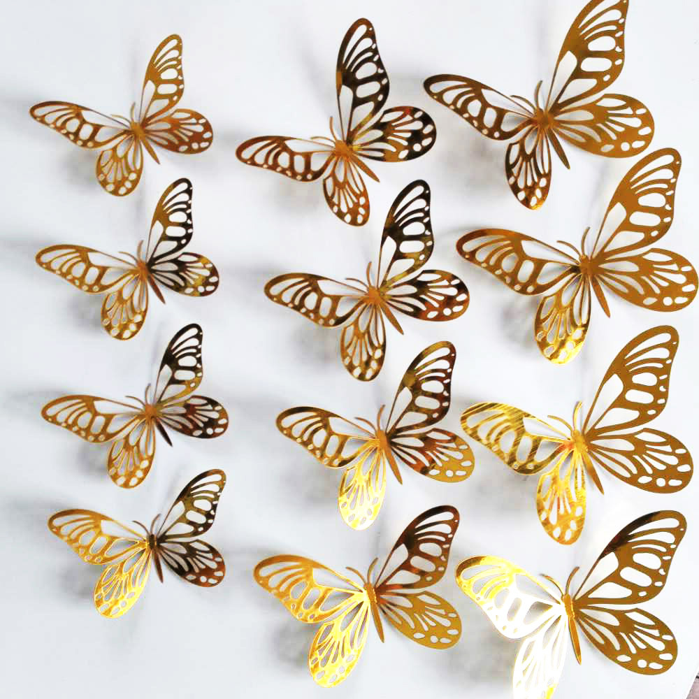 12Pcs/Set Gold Silver Hollow B - Wedding Package Gold ulasan dan harga