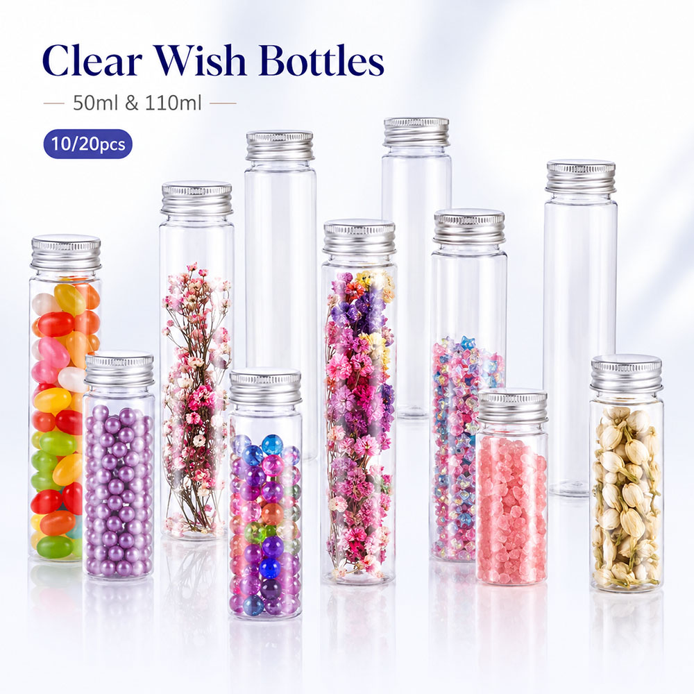 20pcs 50ml/100ml Clear Flat Tu - Wedding Souvenir ulasan dan harga