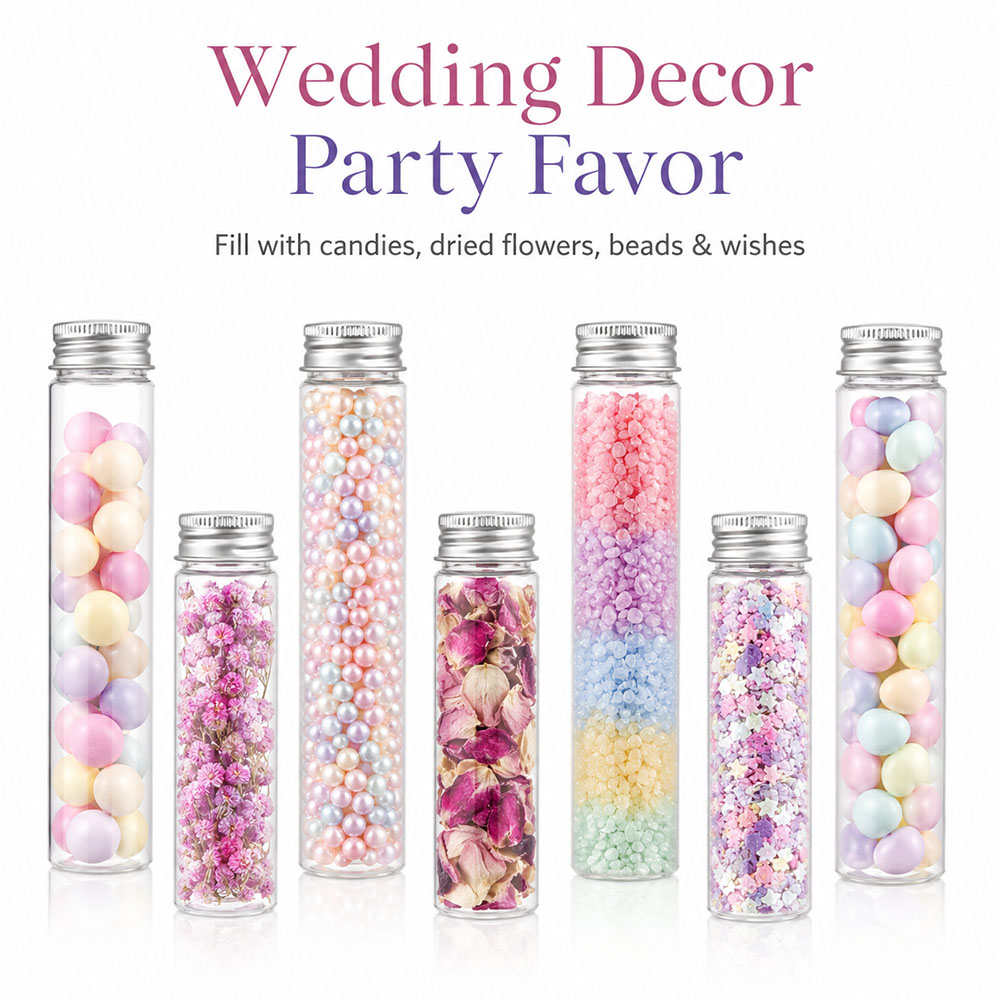 20pcs 50ml/100ml Clear Flat Tu - Wedding Souvenir ulasan dan harga
