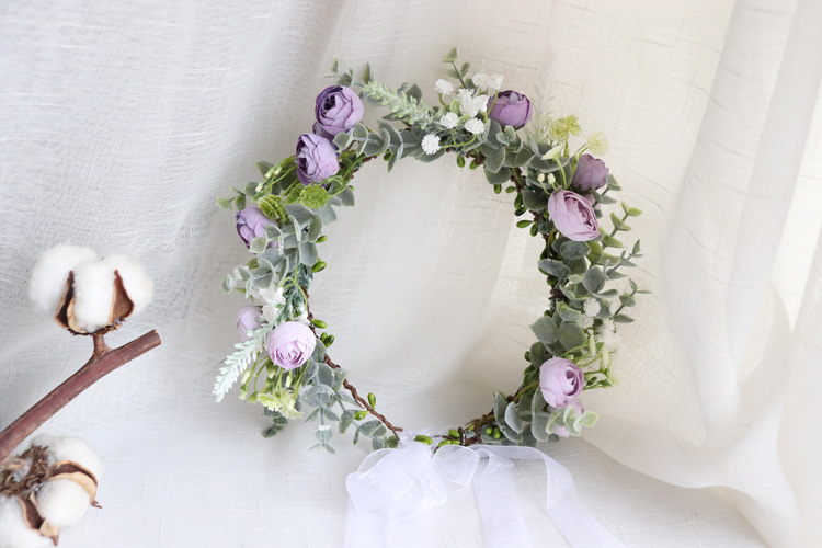 New Camellia Flowers Wreath Cr - Wedding Arch Flower ulasan dan harga