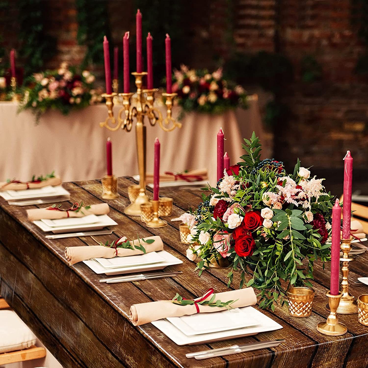 Wooden Grain Disposable Table  - Wedding Supply Rentals ulasan dan harga
