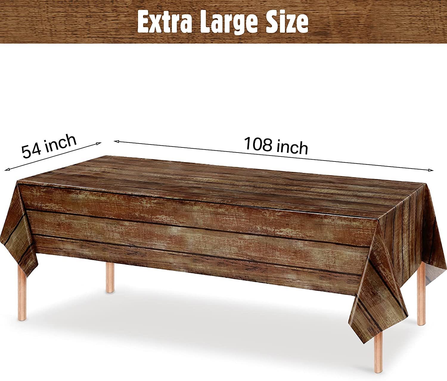 Wooden Grain Disposable Table  - Wedding Supply Rentals ulasan dan harga
