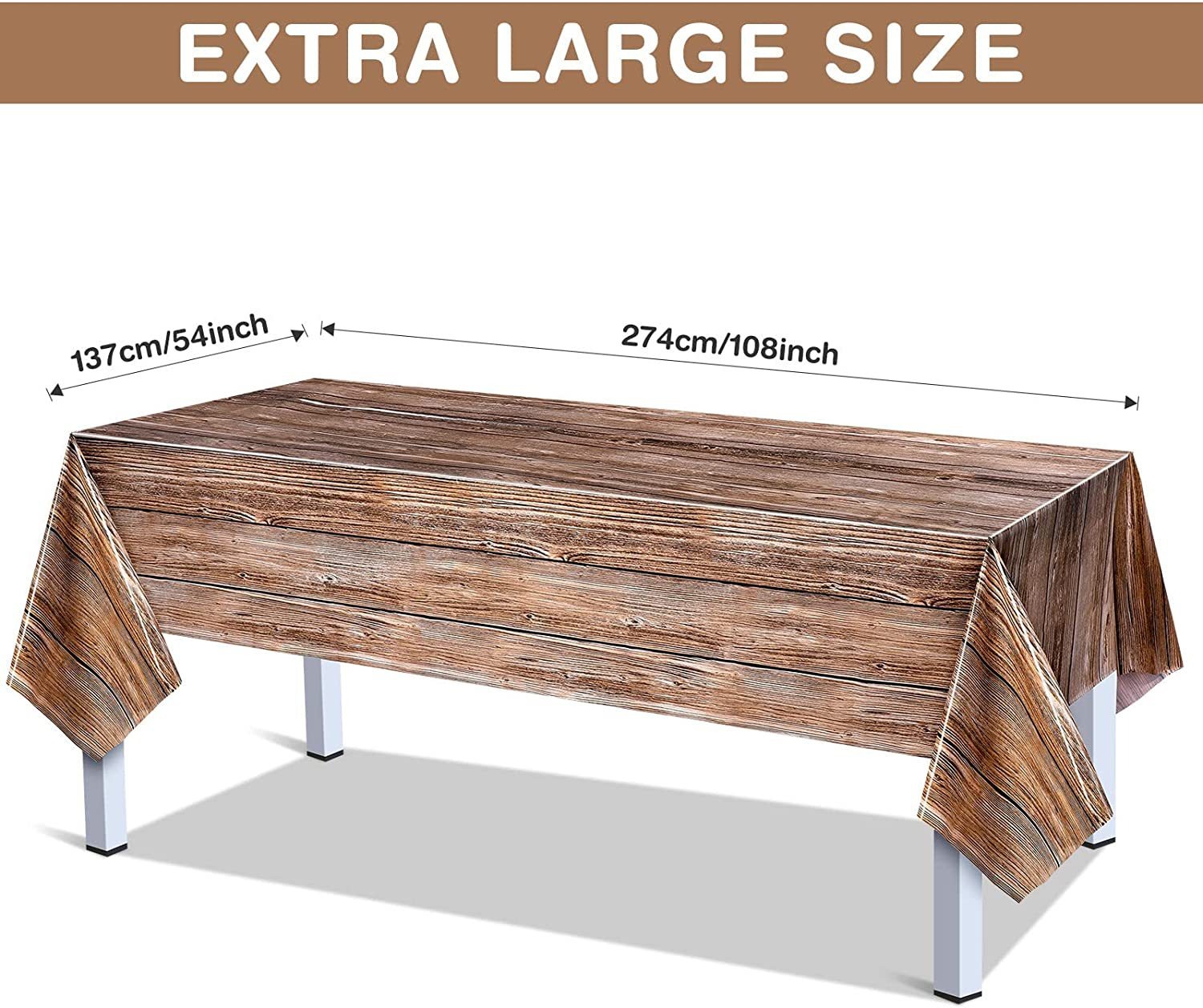 Wooden Grain Disposable Table  - Wedding Supply Rentals ulasan dan harga