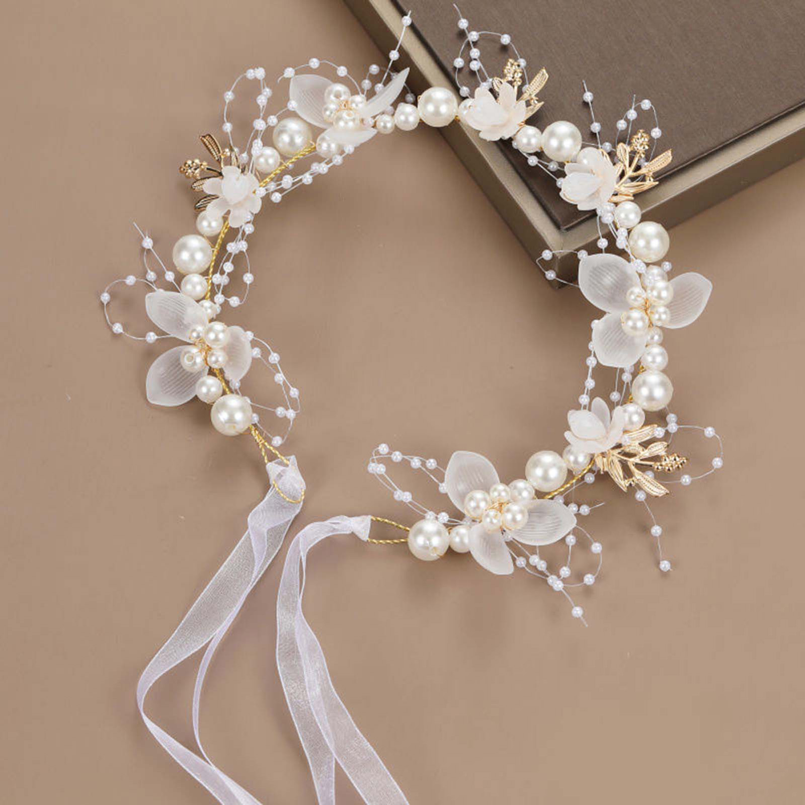 Pearls flower Headband Bridal  - Wedding Arch Flower ulasan dan harga