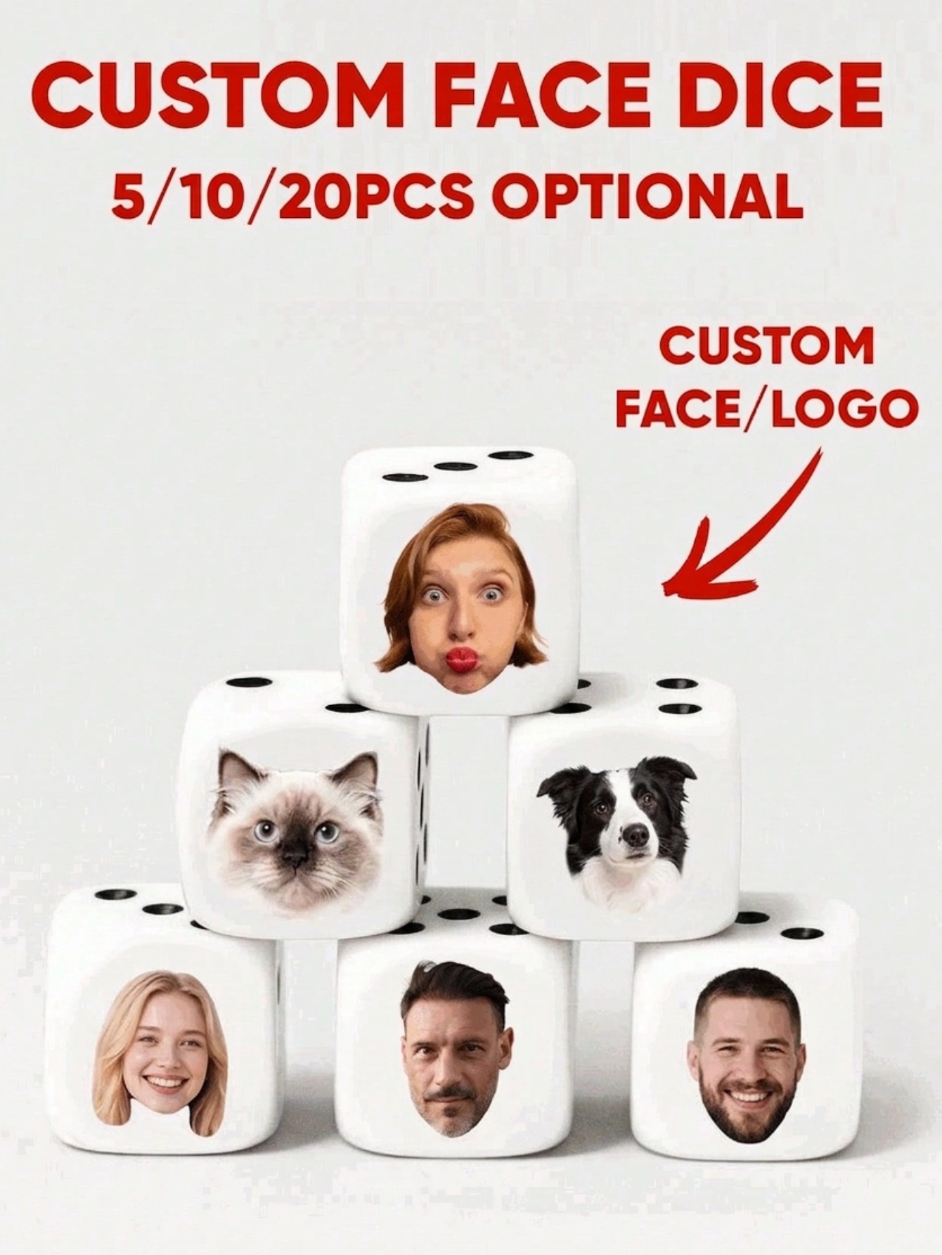 Custom Face Dice Personalized  - Wedding Souvenir ulasan dan harga