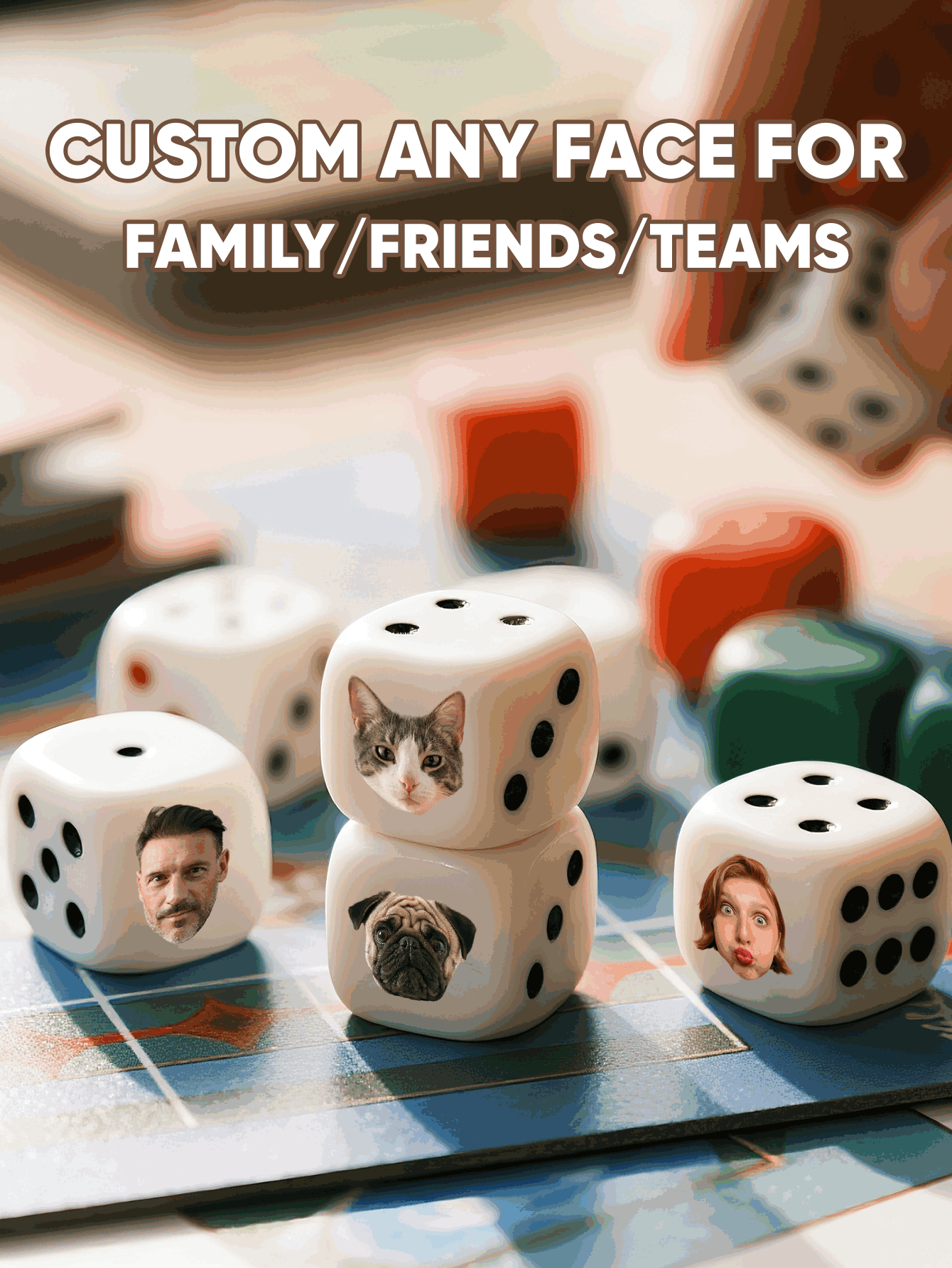 Custom Face Dice Personalized  - Wedding Souvenir ulasan dan harga