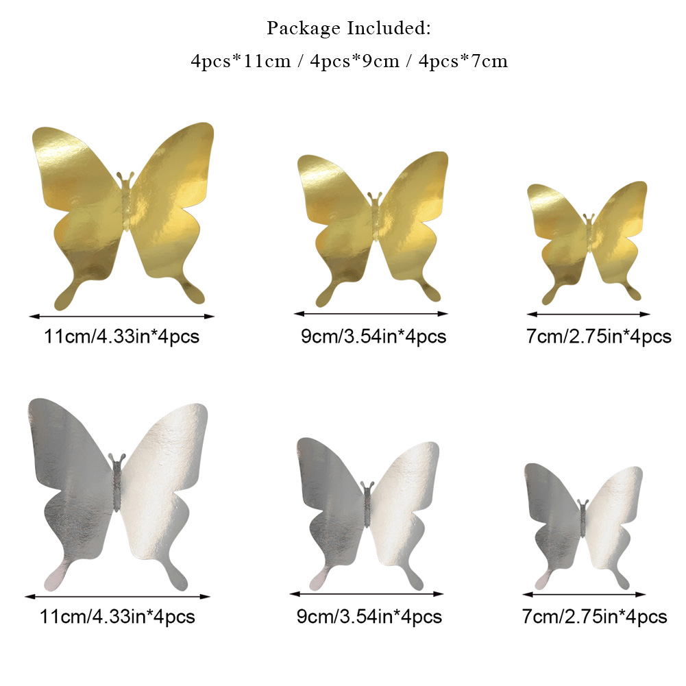 12 Pcs Gold Silver Reflective  - Wedding Package Gold ulasan dan harga
