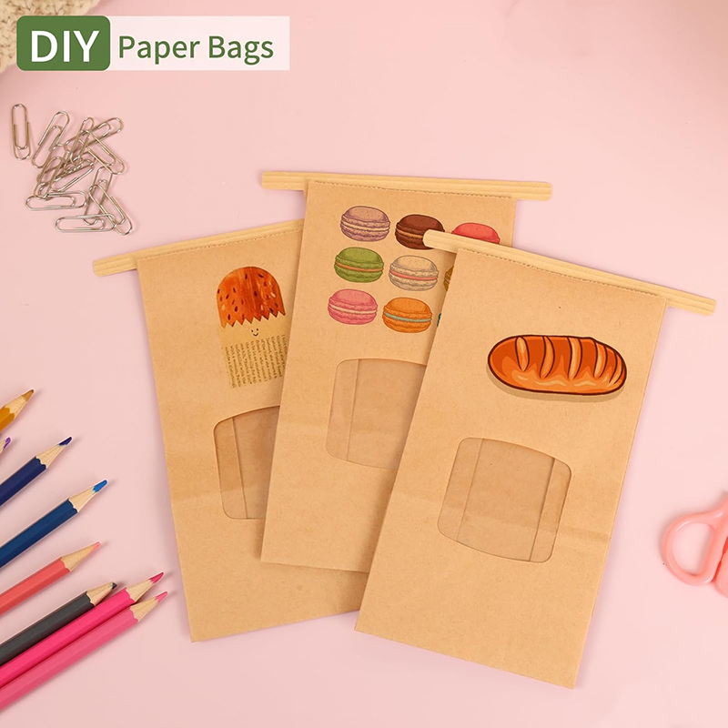10Pcs Bakery Bags, Window Seal - Wedding Event Supply ulasan dan harga