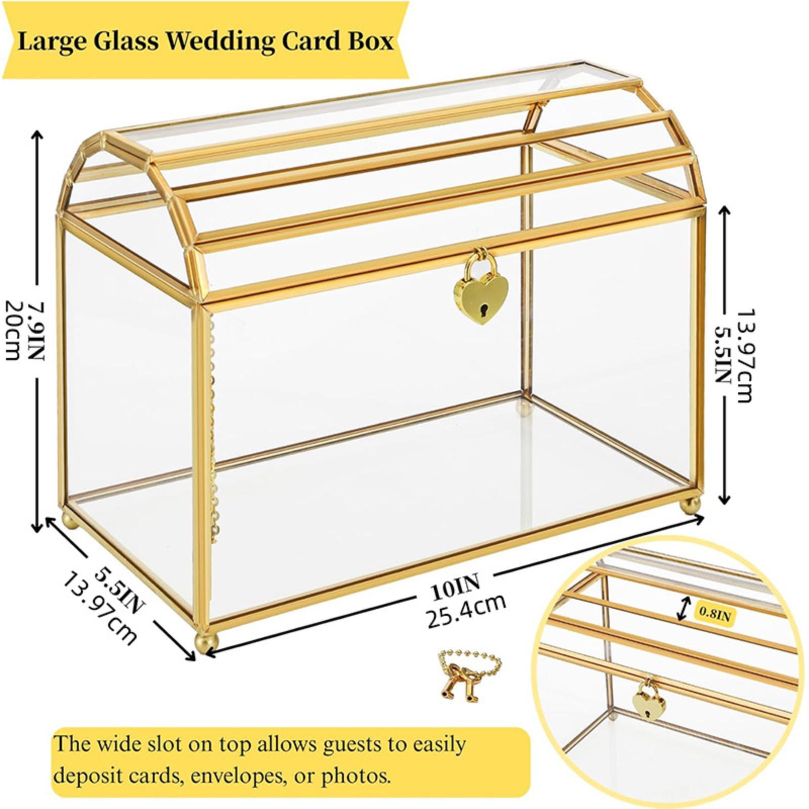 Glass Wedding Card Box Portabl - Wedding Card Box ulasan dan harga