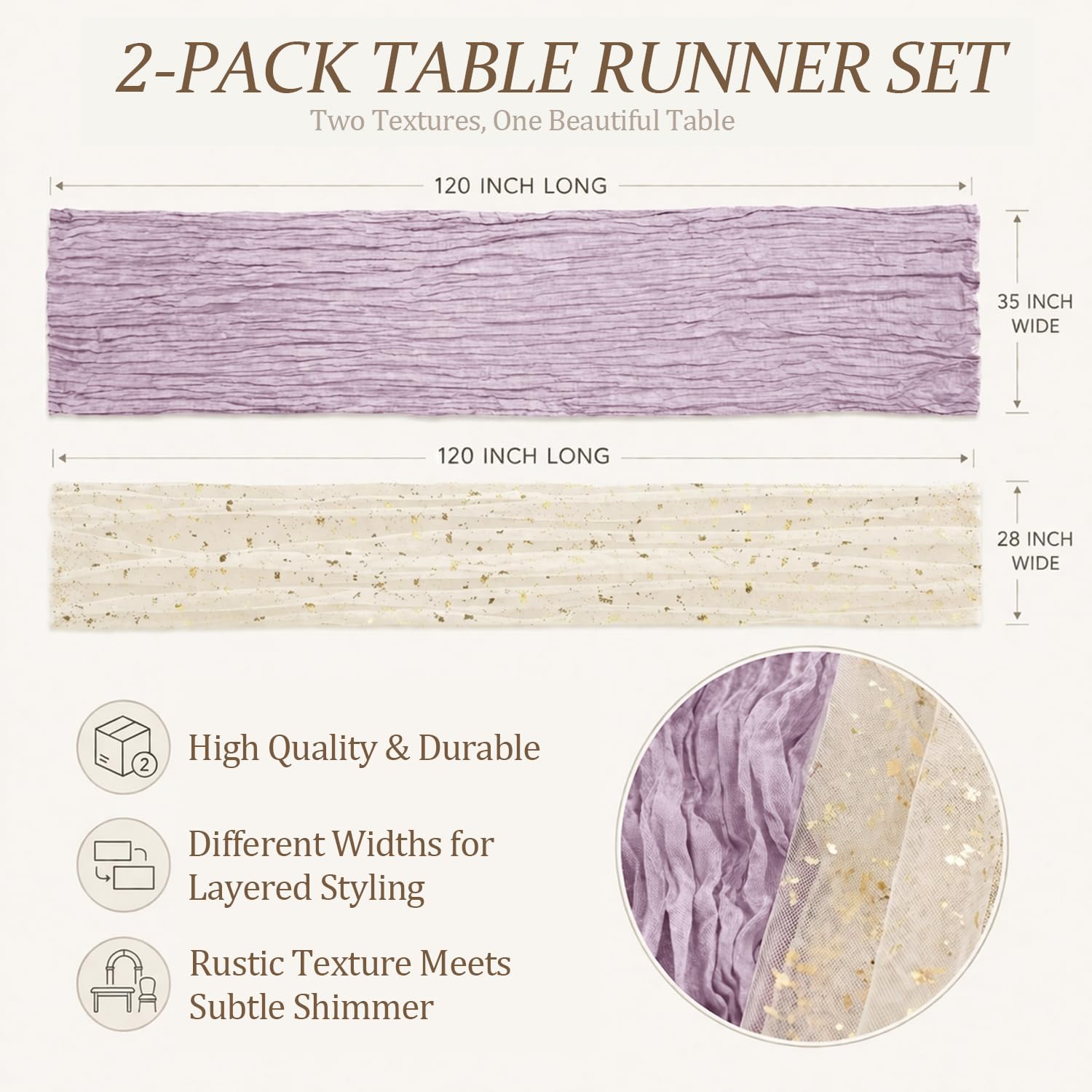 2Pack Cheesecloth Table Runner - Wedding Supply Rentals ulasan dan harga