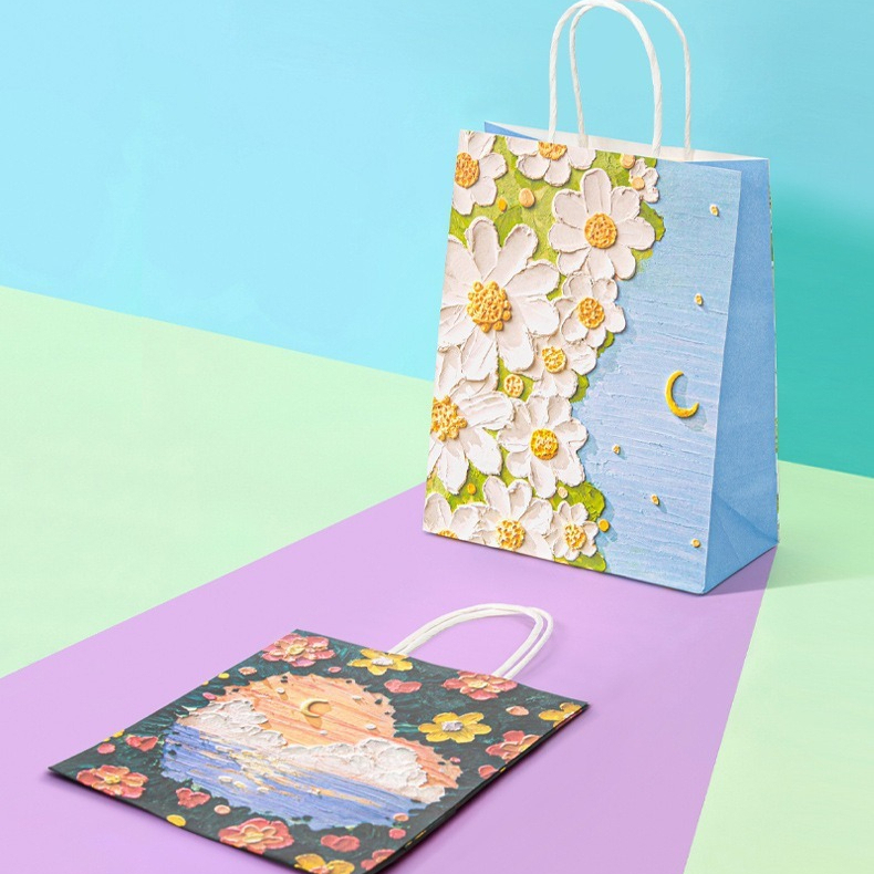 Oil Painting Pattern Kraft Pap - Wedding Supply Shops ulasan dan harga