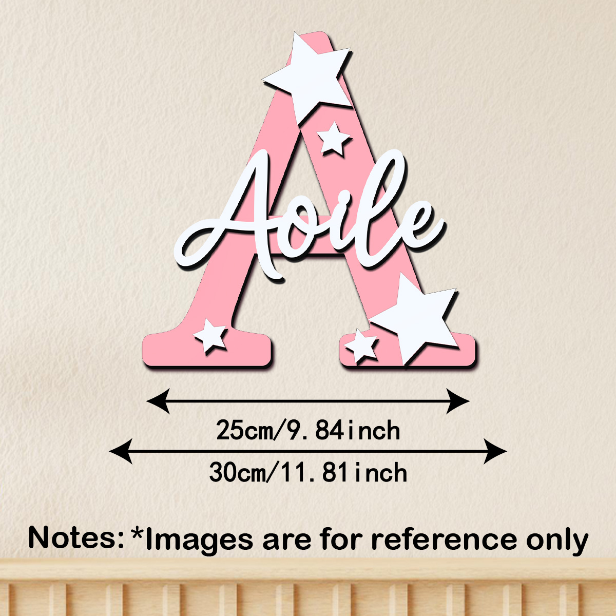 1pc Custom Star Initial Wooden - Wedding Souvenir ulasan dan harga