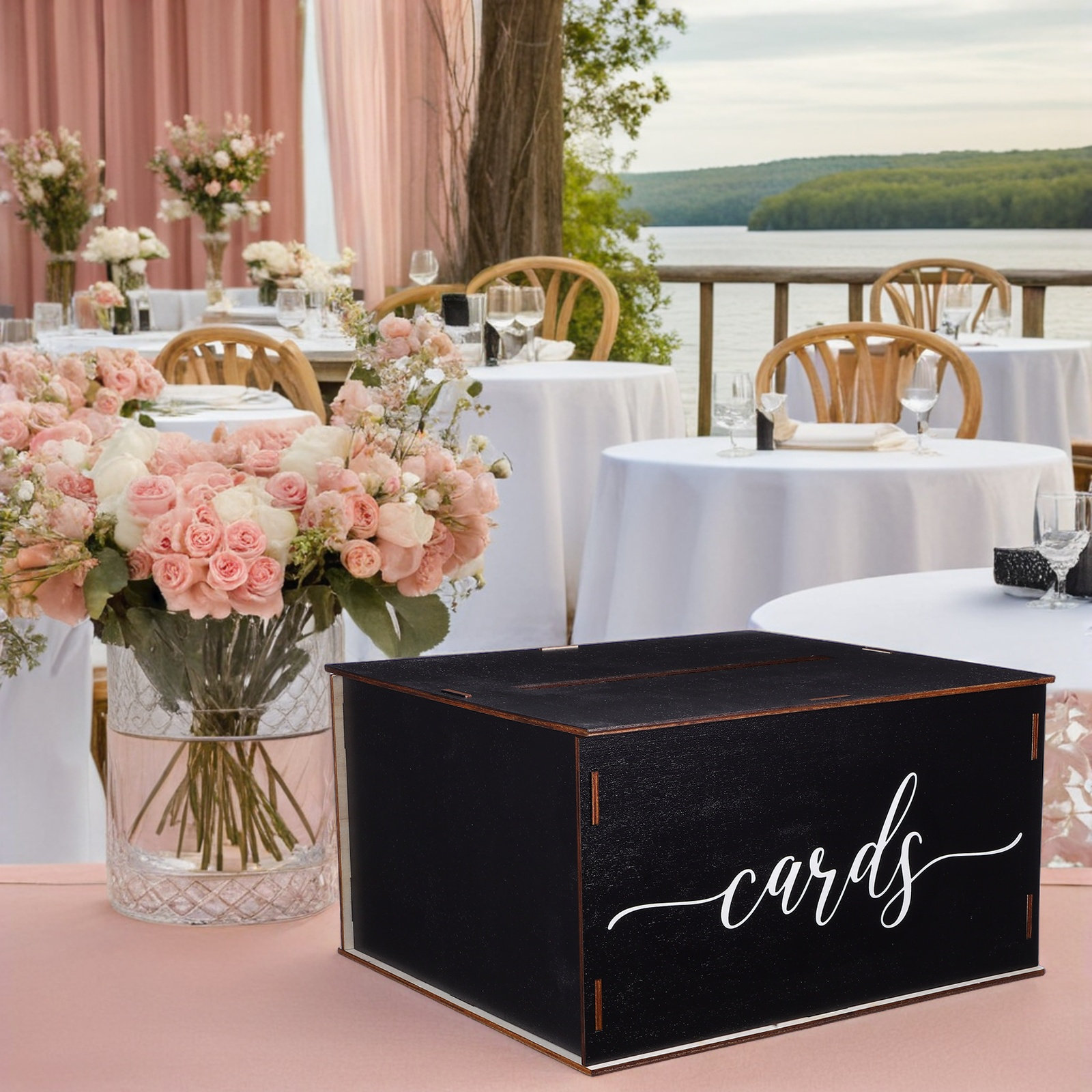Wooden Card Box Wedding Rustic - Wedding Card Box ulasan dan harga
