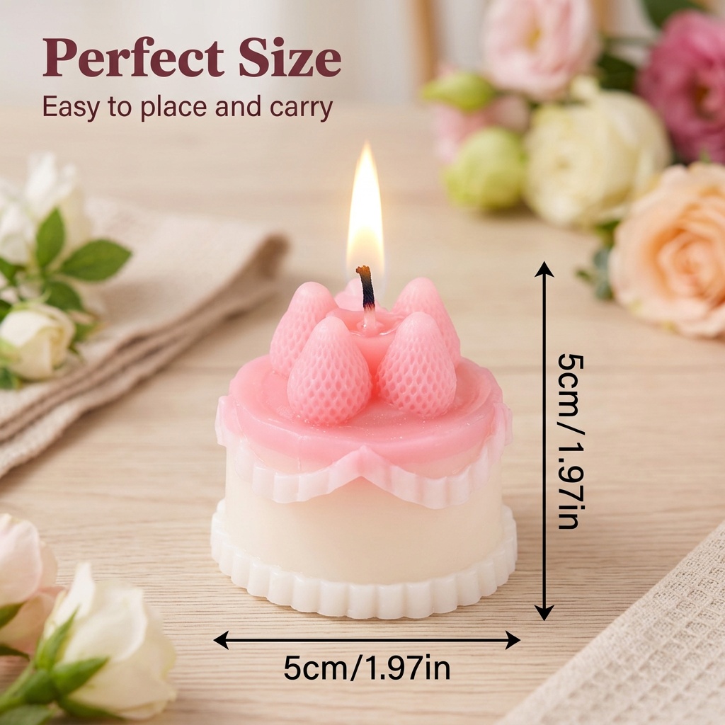 1Pc Cake-Shaped Scented Candle - Wedding Souvenir ulasan dan harga