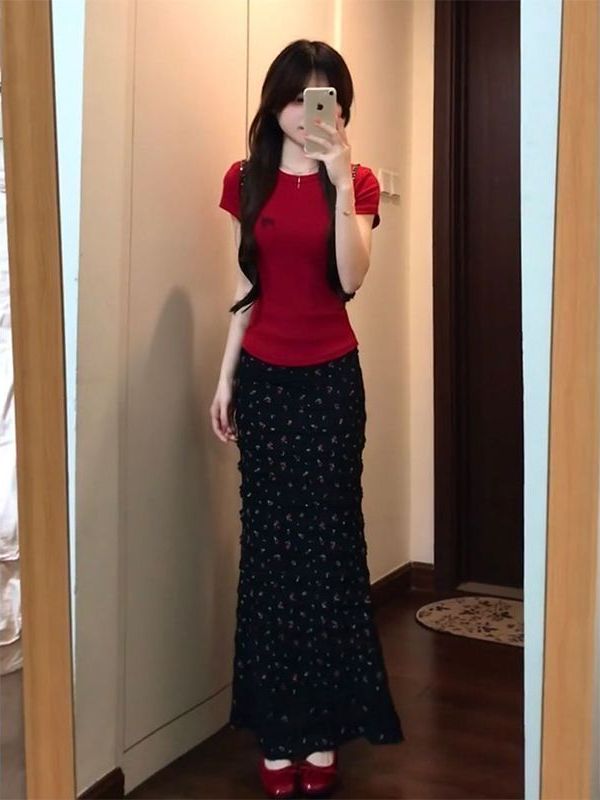 Summer Beautiful Red Short Sle - Good Floral & Wedding Decor Supply ulasan dan harga