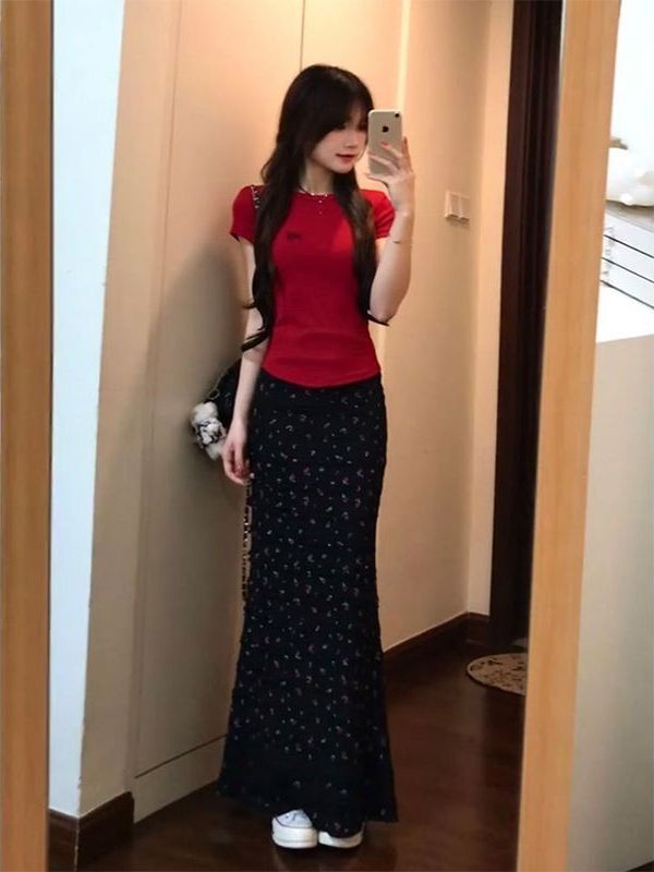 Summer Beautiful Red Short Sle - Good Floral & Wedding Decor Supply ulasan dan harga