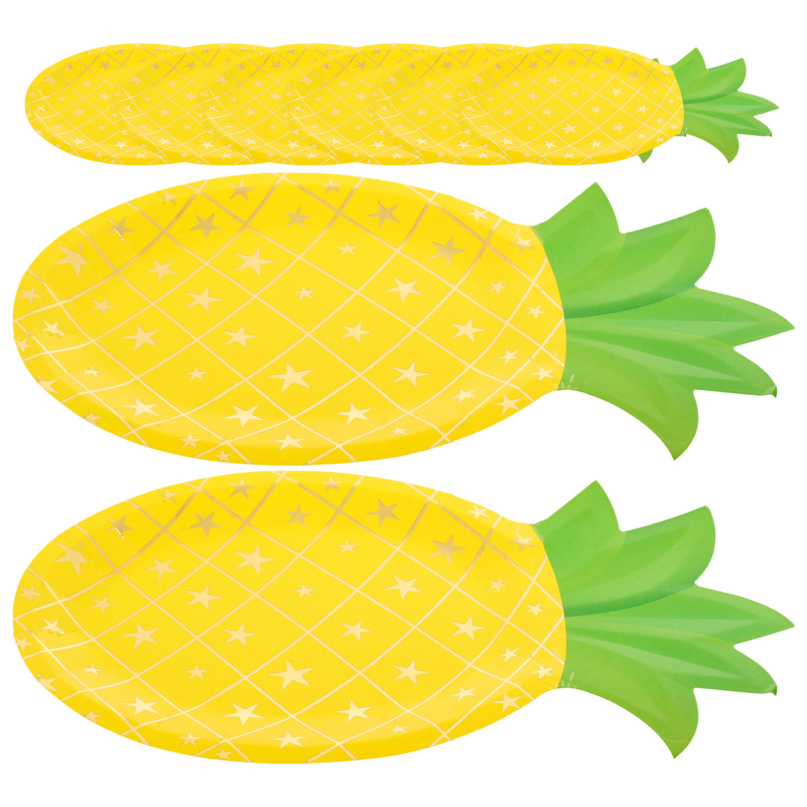 8Pcs Pineapple Paper Plates Di - Wedding Supply In Bulk ulasan dan harga