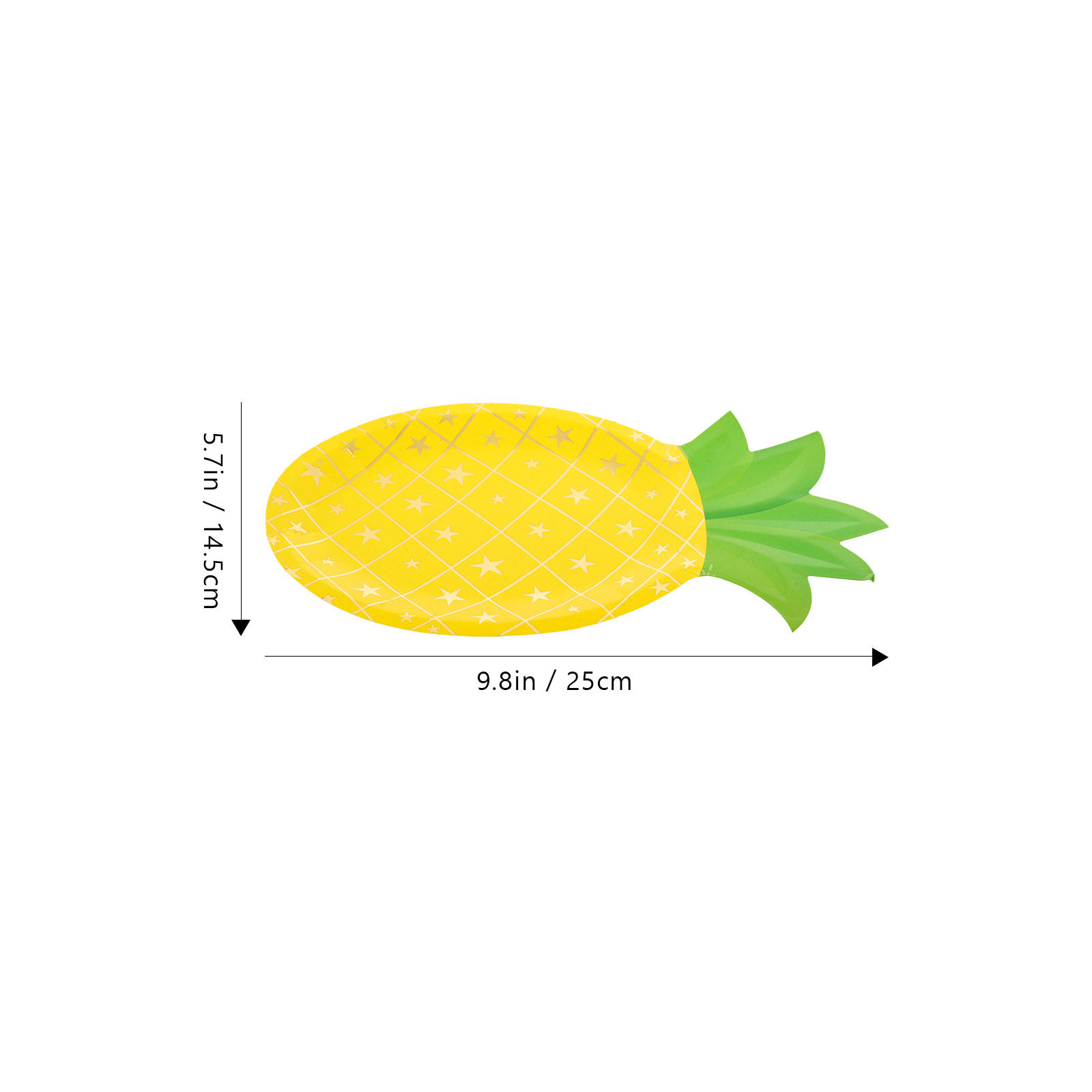 8Pcs Pineapple Paper Plates Di - Wedding Supply In Bulk ulasan dan harga