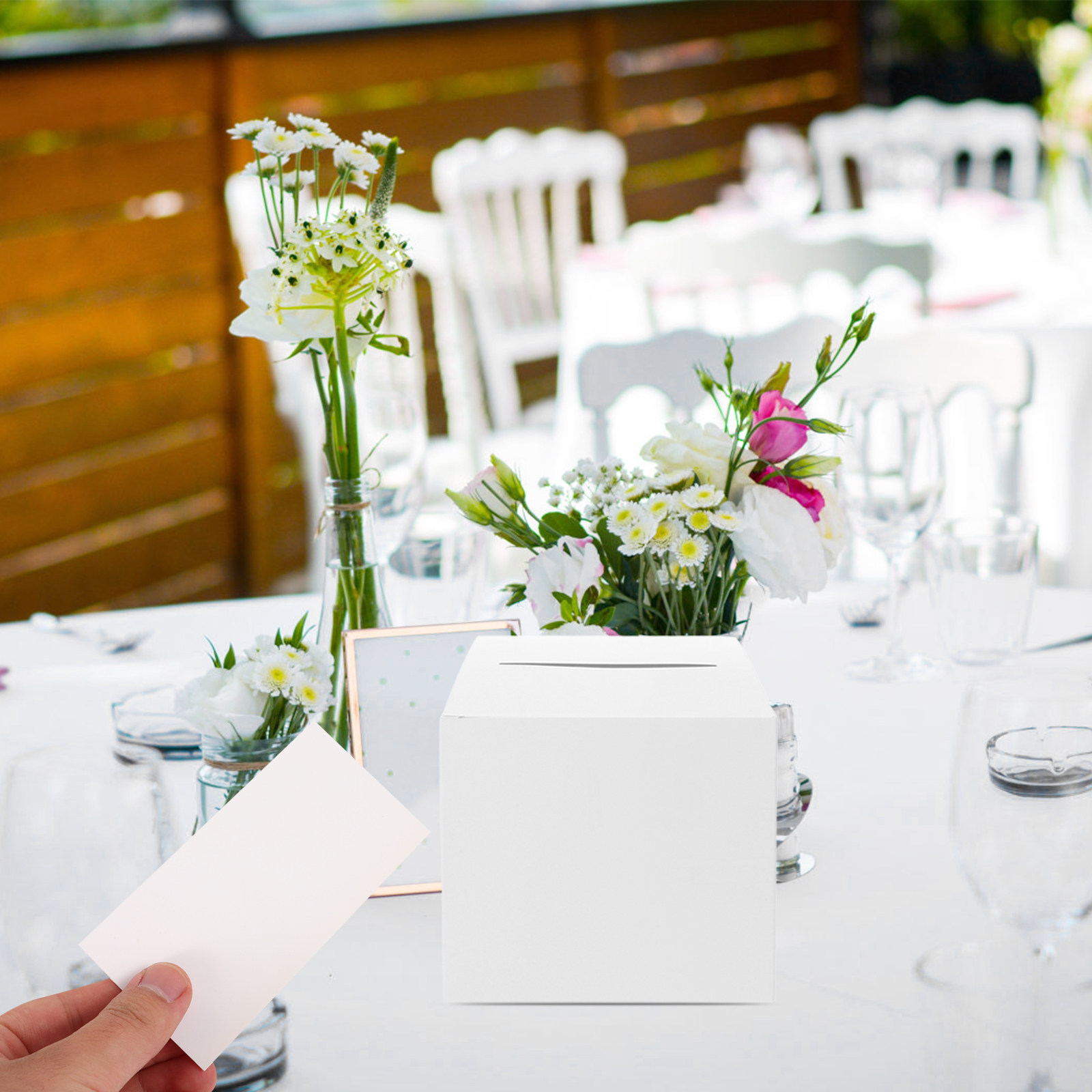 1Set Wedding Card Box White Pa - Wedding Card Box ulasan dan harga