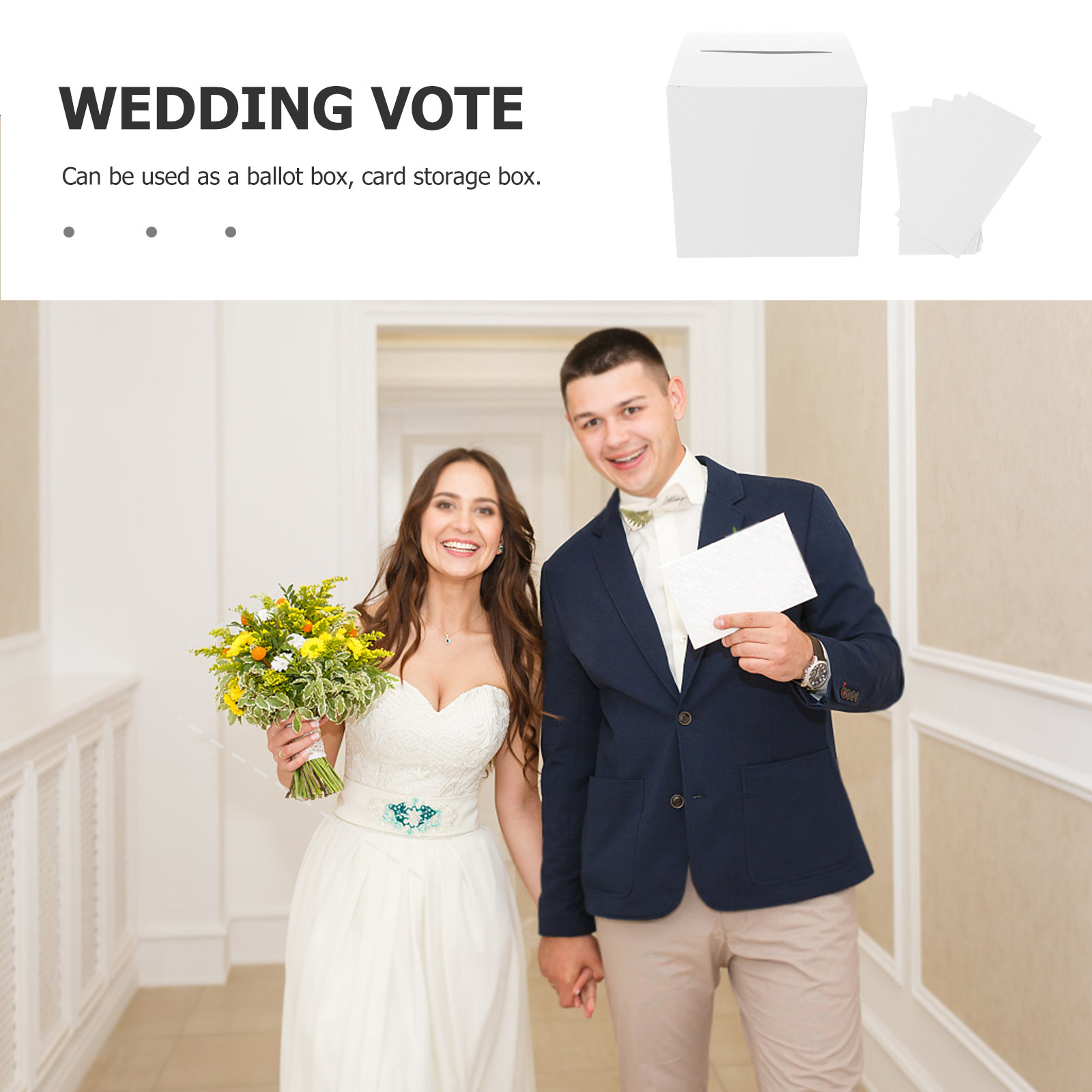 1Set Wedding Card Box White Pa - Wedding Card Box ulasan dan harga