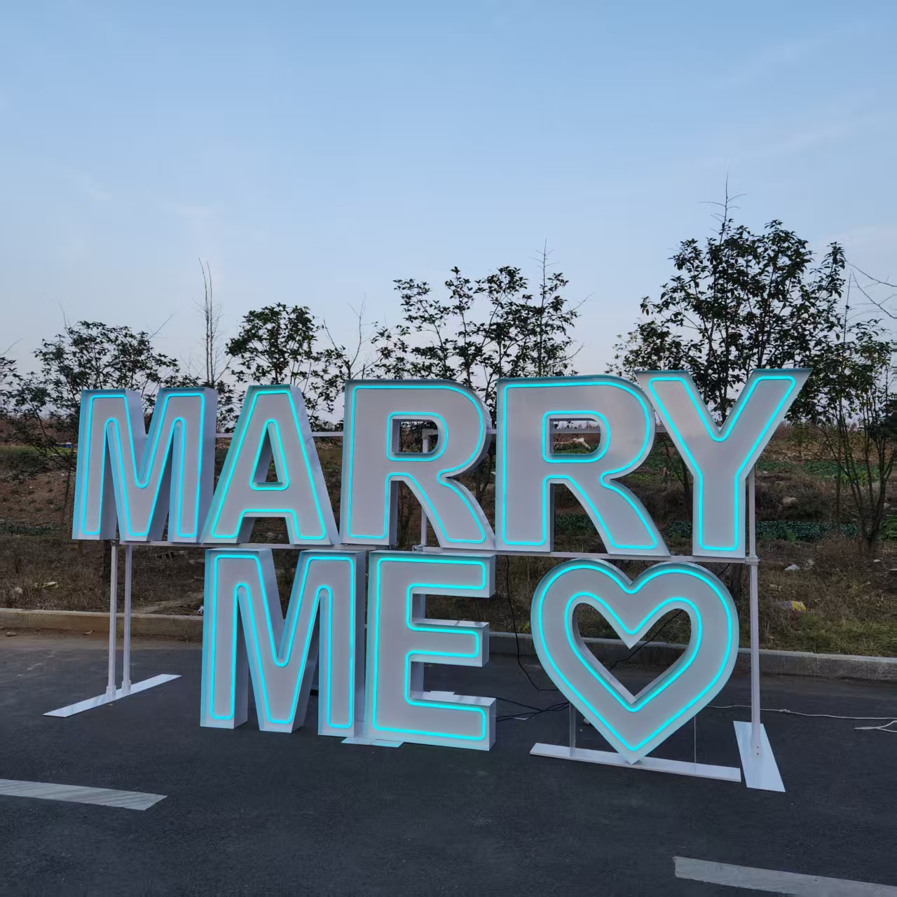 MARRY ME Metal RGB LED Neon Si - Wedding Supply Rentals ulasan dan harga