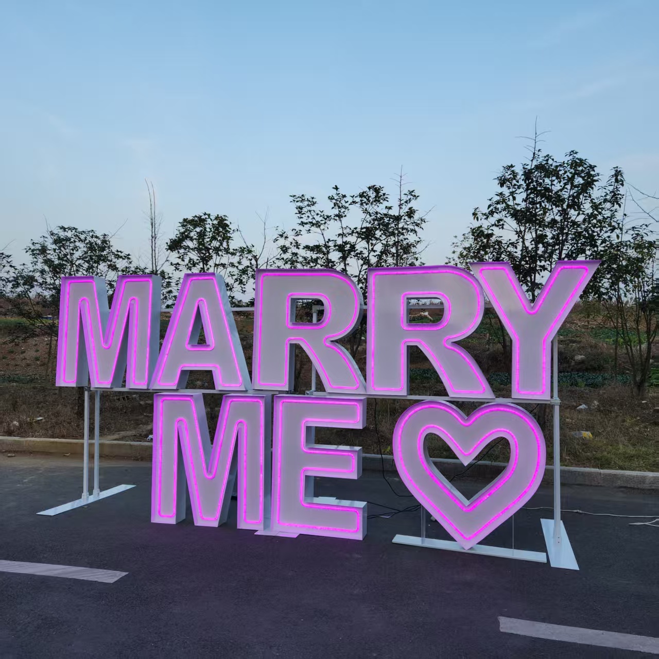 MARRY ME Metal RGB LED Neon Si - Wedding Supply Rentals ulasan dan harga
