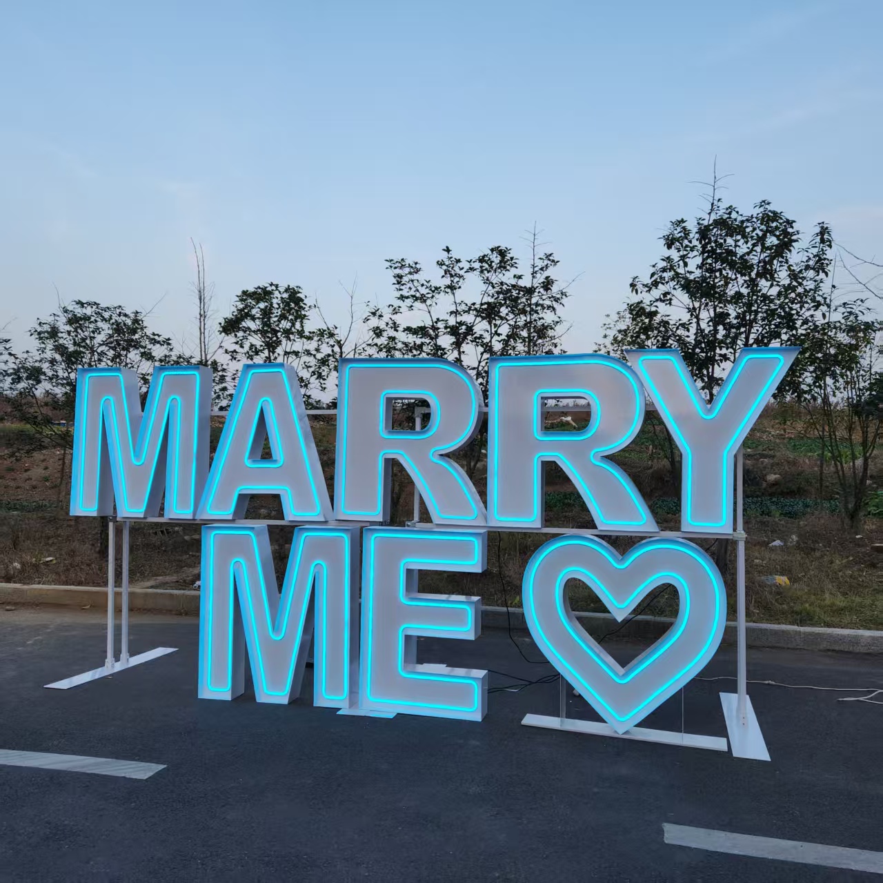 MARRY ME Metal RGB LED Neon Si - Wedding Supply Rentals ulasan dan harga