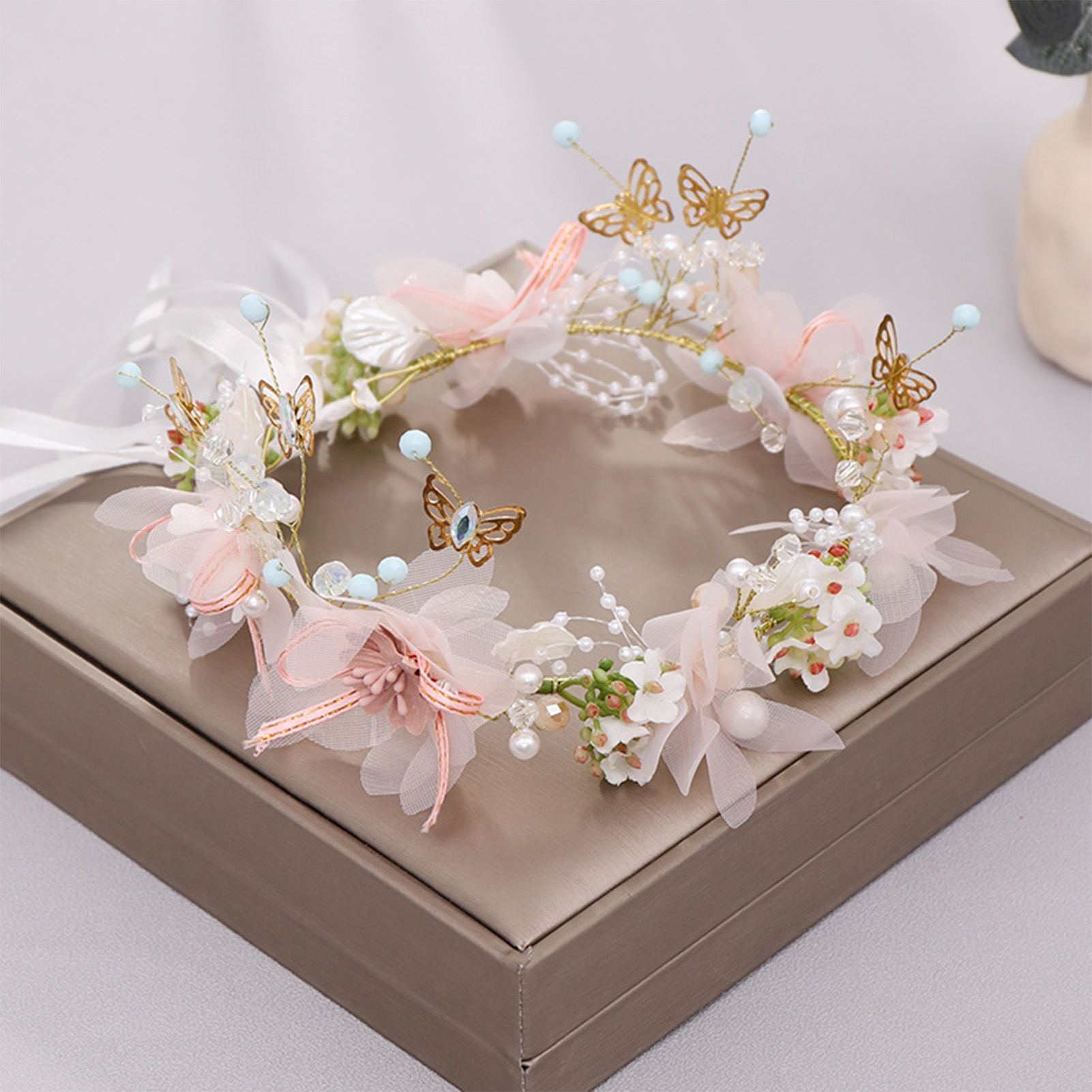 Women Girls Flower Headband Br - Wedding Arch Flower ulasan dan harga