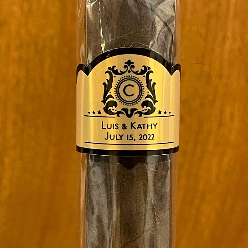 Custom Gold Foil Wedding Cigar - Wedding Souvenir ulasan dan harga