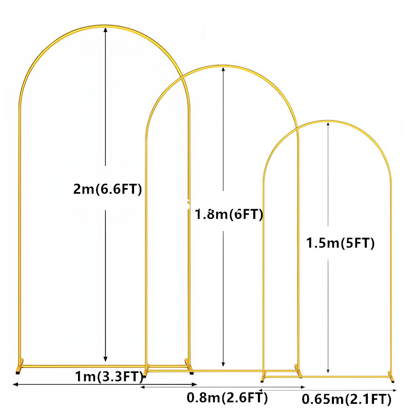 1pc Gold Metal Arch Backdrop S - Wedding Support ulasan dan harga