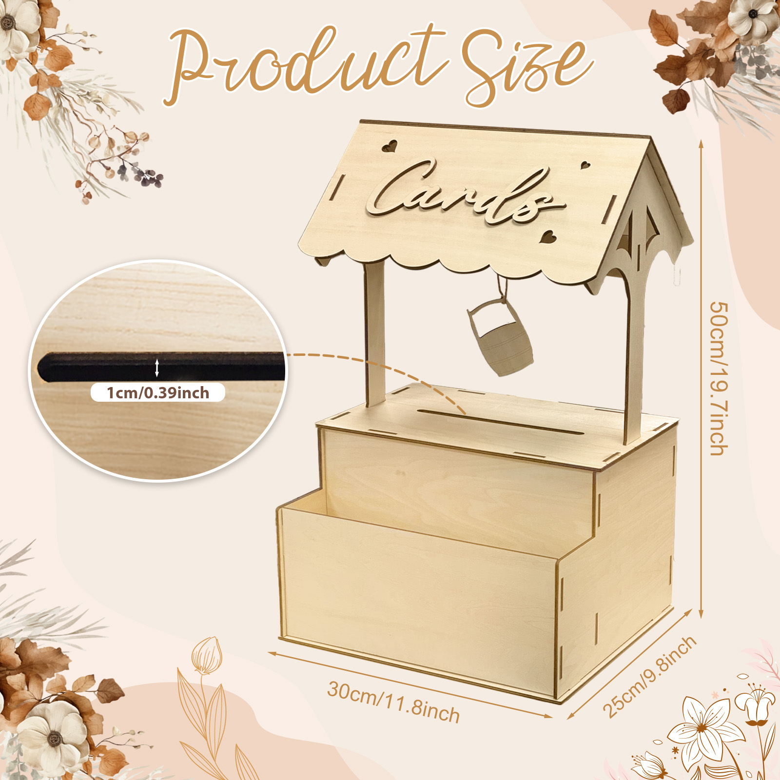 OurWarm Flower Groove Wishing  - Wedding Card Box ulasan dan harga