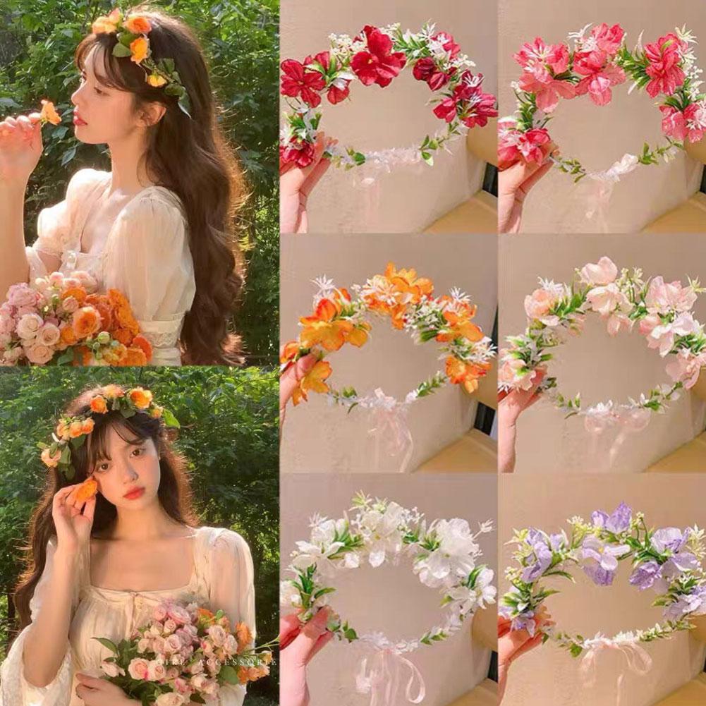 Flower Wreath Headband Girls B - Wedding Arch Flower ulasan dan harga