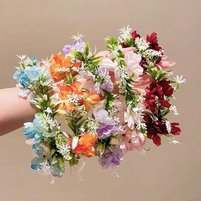 Flower Wreath Headband Girls B - Wedding Arch Flower ulasan dan harga