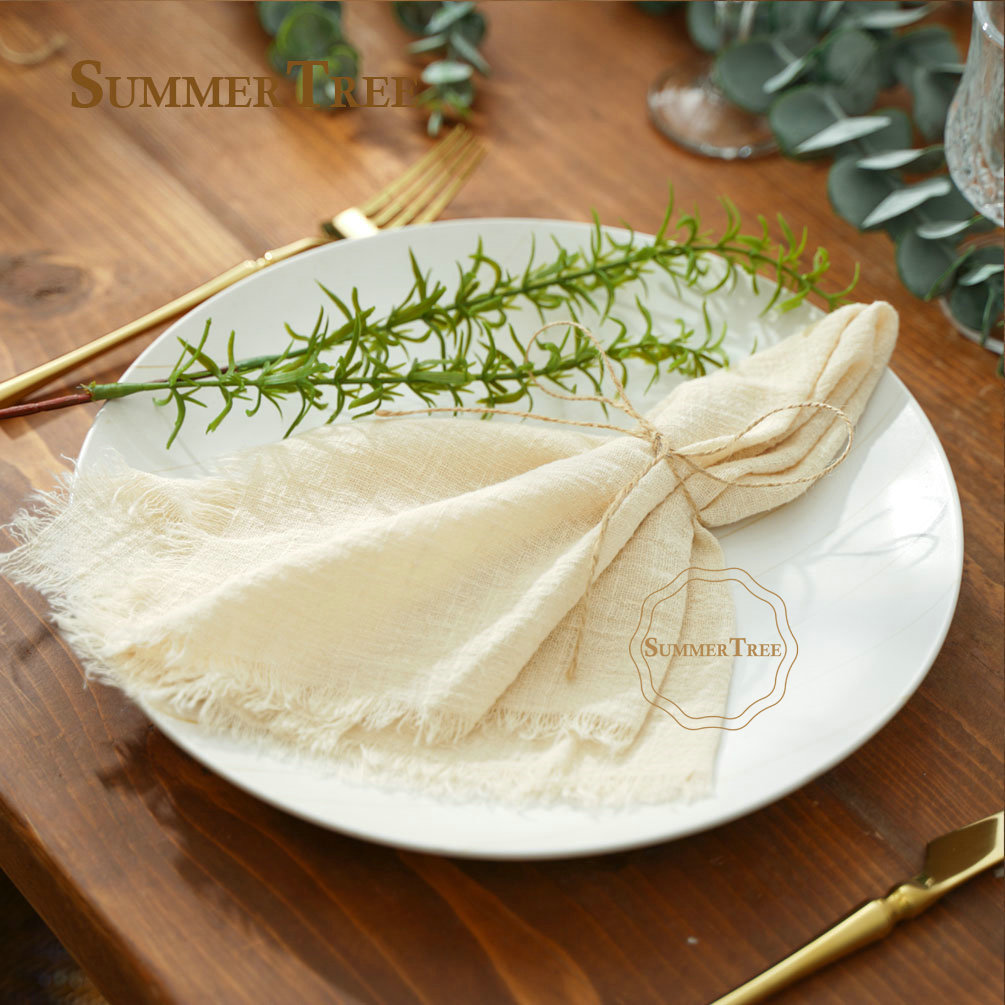 12pcs Retro Napkins 42x42cm Ru - Wedding Supply Rentals ulasan dan harga