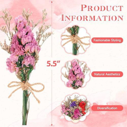 Mini Dried Flower Bouquet Natu - Wedding Souvenir ulasan dan harga