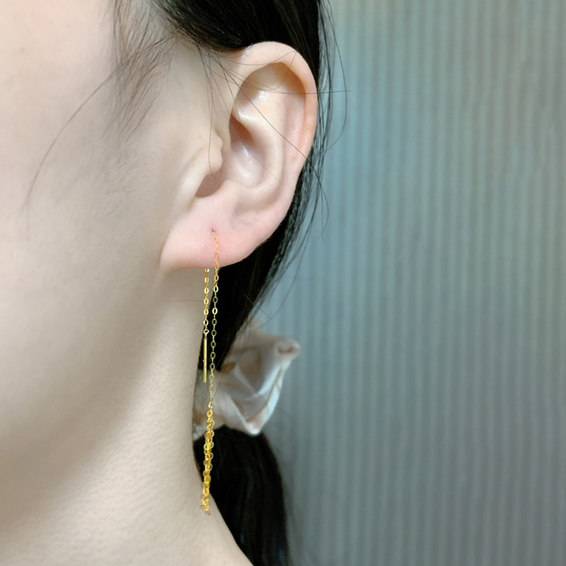 New 18K Yellow Gold Earrings   - Wedding Package Gold ulasan dan harga